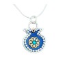 Blue Pomegranate Pendant by Ester Shahaf | Jewish Pendant
