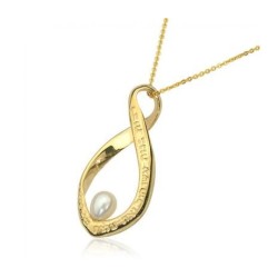 9k Gold Kabbalah Pendant with Pearl by HaAri W... | Necklaces by HaAri