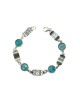 Michal Kirat Sterling Silver Bracelet with ... | Roman Glass Bracelets