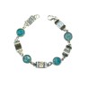 Michal Kirat Sterling Silver Bracelet with ... | Roman Glass Bracelets