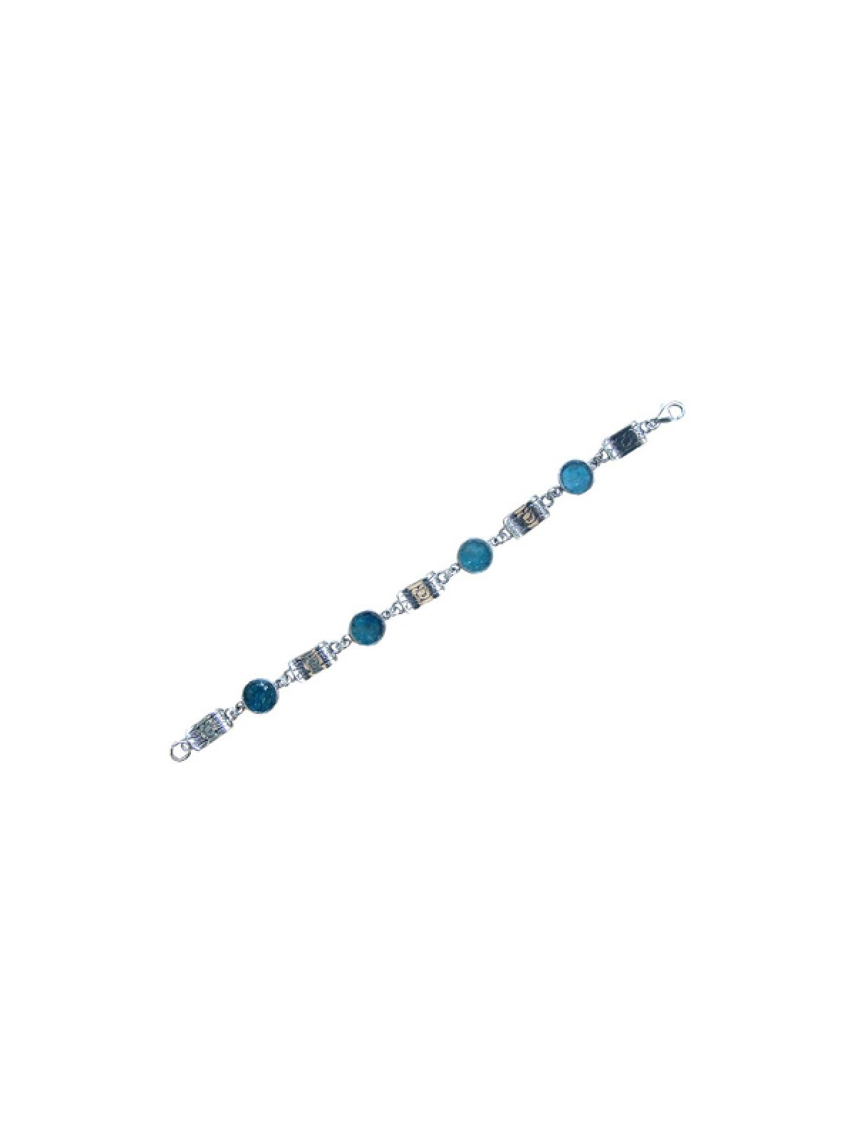 Michal Kirat Sterling Silver Bracelet with ... | Roman Glass Bracelets