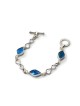 Michal Kirat Bracelet en argent sterling avec... | Bracelets en verre romain