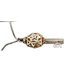 Ha%92Ari Kabbalah Gold and Silver Key Pendant ... | Necklaces by HaAri