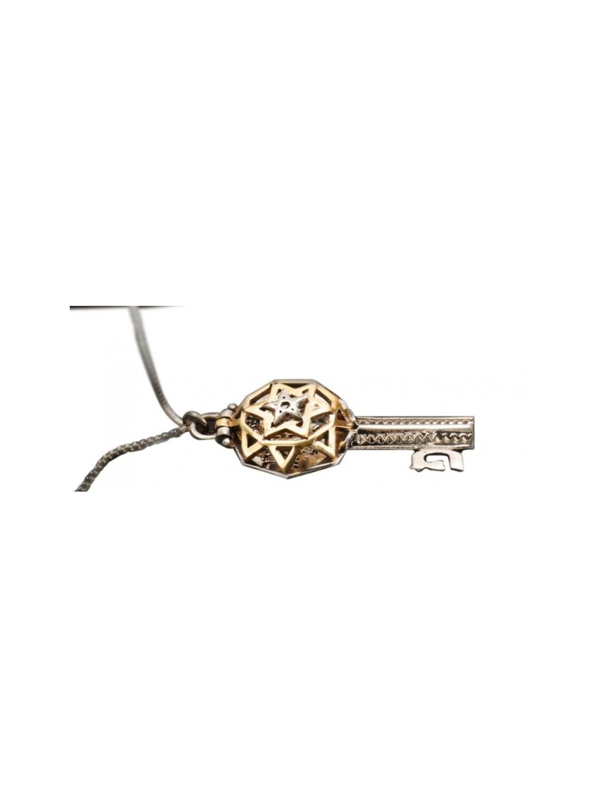 Ha%92Ari Kabbalah Gold and Silver Key Pendant ... | Necklaces by HaAri