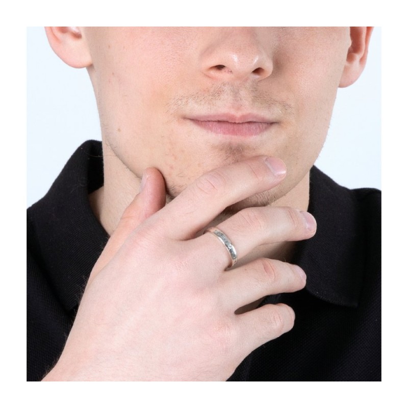 Bague en argent sterling avec pierre blanche Ani Ledodi en... | Anneaux juifs