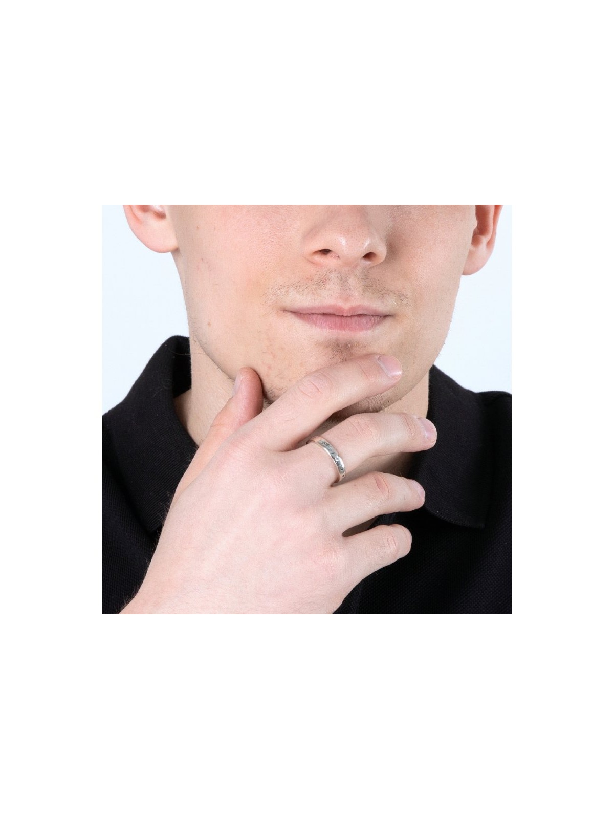 Sterling Silver Ring with White Stone Ani Ledodi in ... | Jewish Rings