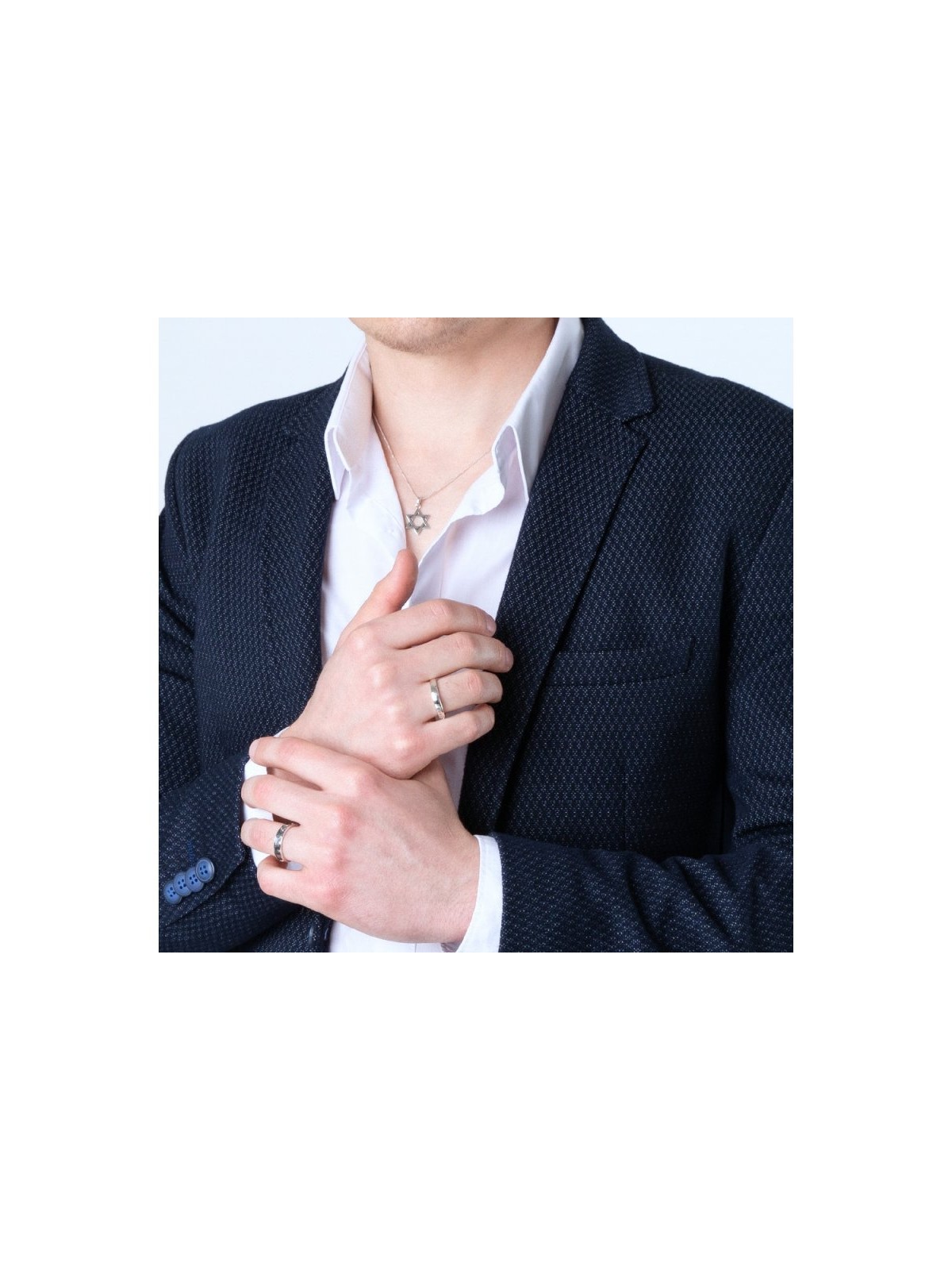 Bague en argent sterling avec pierre blanche Ani Ledodi en... | Anneaux juifs