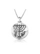 Sterling Silver Pendant Necklace Ancient Coin Meno... | Jewish Pendant