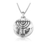 Sterling Silver Pendant Necklace Ancient Coin Meno... | Jewish Pendant