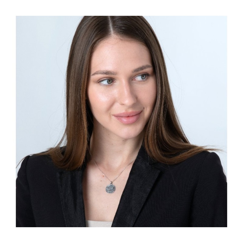 Sterling Silver Pendant Necklace Ancient Coin Meno... | Jewish Pendant