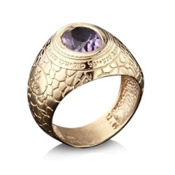 Haari Mans Gold Kabbalah Ring Snake Design with Ana ... | Jewish Rings
