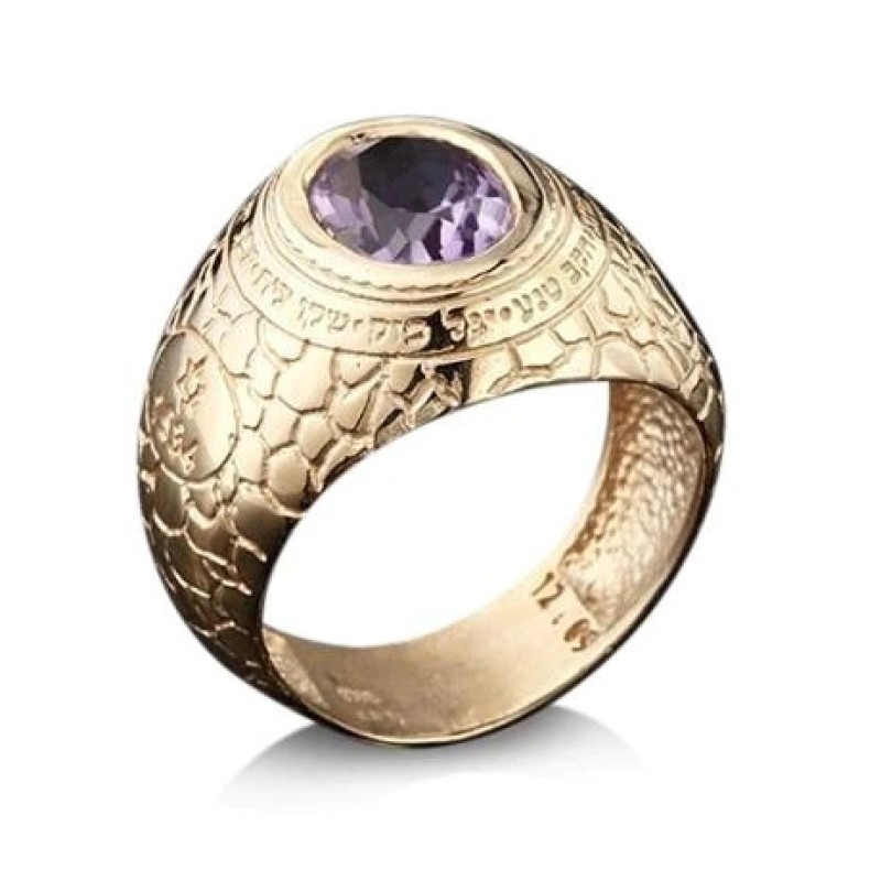 Haari Mans Gold Kabbalah Ring Snake Design avec Ana... | Anneaux juifs