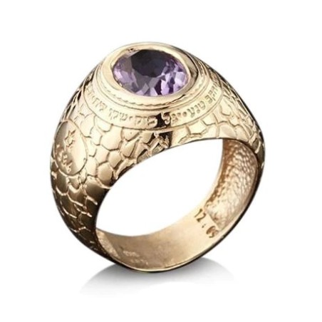 Haari Mans Gold Kabbalah Ring Snake Design avec Ana... | Anneaux juifs