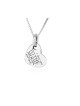 Sterling Silver Tilted Heart Pendant Necklace %96 ... | Jewish Pendant