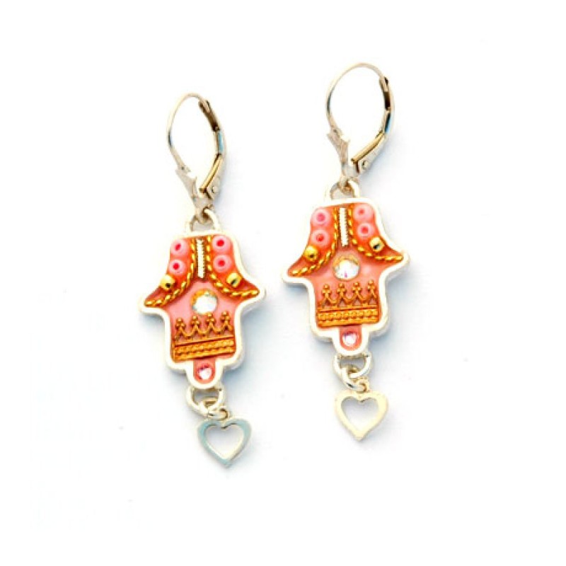 Hamsa Oriental design Earrings by Ester Shahaf | Earrings