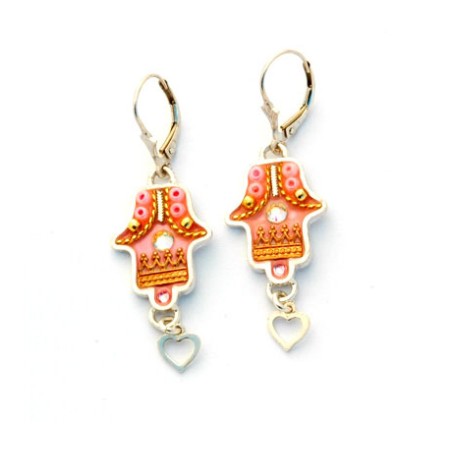 Hamsa Oriental design Earrings by Ester Shahaf | Earrings