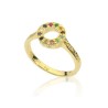 HaAri Gold Kabbalah Ring with 12 Colored Choshen Sto... | Jewish Rings