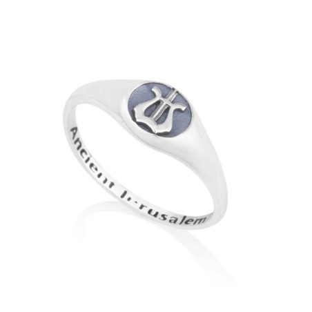 Sterling Silver Ring %96 Carved Image of King Davids... | Jewish Rings