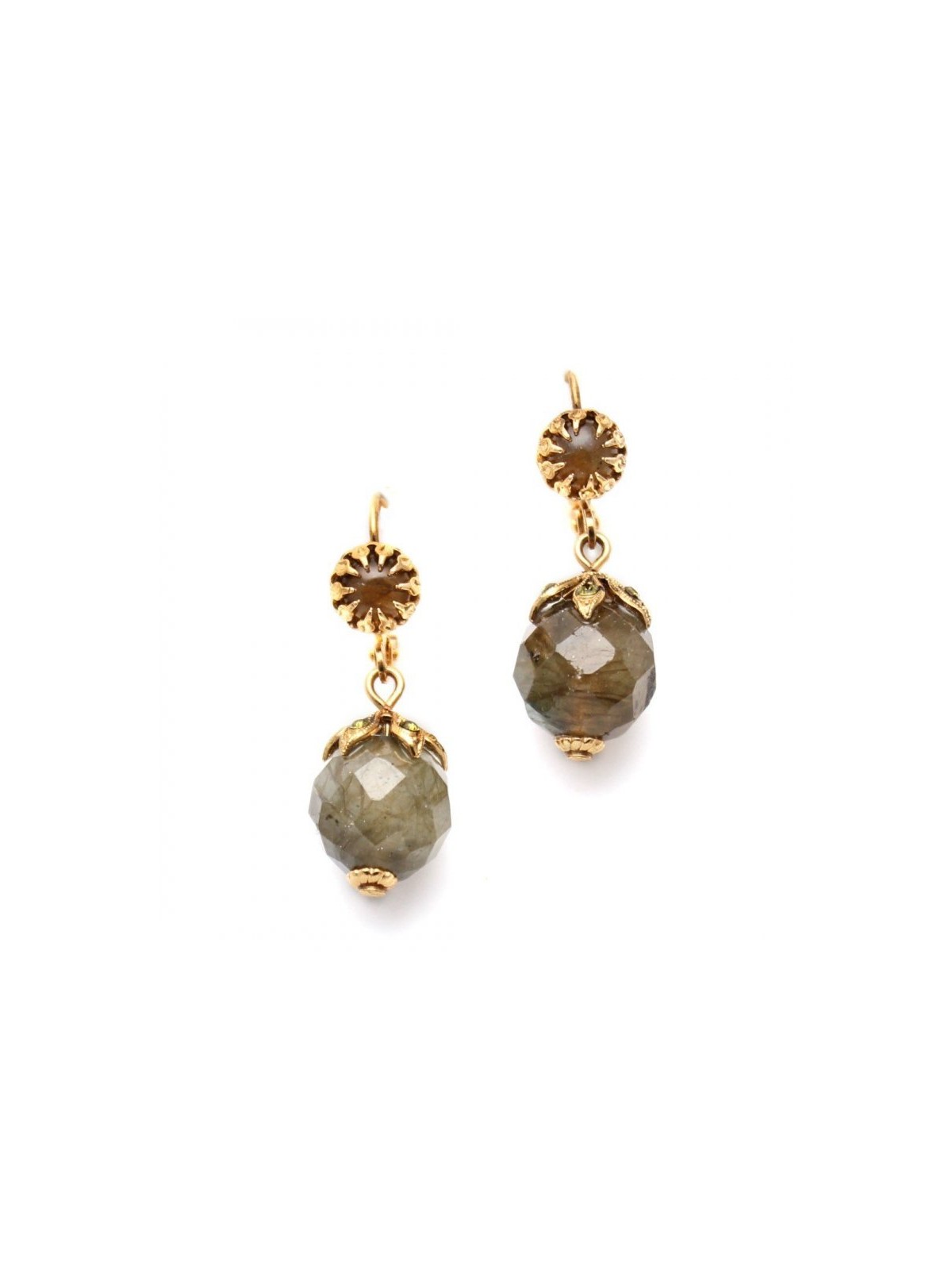 Amaro Boucles d'oreilles pendantes d'humeur d'automne fabriquées à la main avec semi-pr... | Boucles d'oreilles