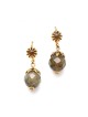 Amaro Boucles d'oreilles pendantes d'humeur d'automne fabriquées à la main avec semi-pr... | Boucles d'oreilles