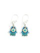 Blue Hamsa Earrings by Ester Shahaf | Earrings