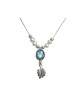Michal Kirat Freshwater Pearls on Silver Ch... | Roman Glass Necklaces