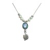 Michal Kirat Freshwater Pearls on Silver Ch... | Roman Glass Necklaces