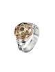 Haari Sterling Silver Kabbalah Ring with Gold Star o... | Jewish Rings