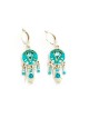 Blue Bead Oriental Earrings by Ester Sh... | Earrings by Esther Shahaf