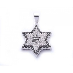 Gold Filled Star of David Pendant Black W... | Jewish Gift from Israel