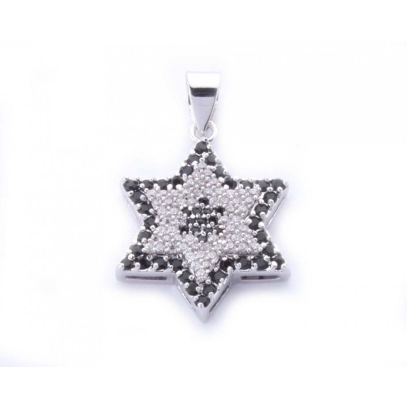 Gold Filled Star of David Pendant Black W... | Jewish Gift from Israel