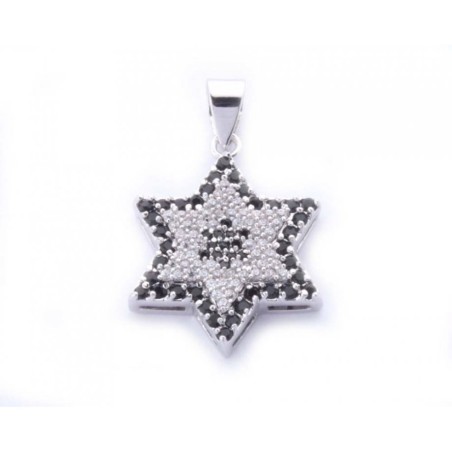 Gold Filled Star of David Pendant Black W... | Jewish Gift from Israel