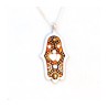 Autumn Heart Hamsa Necklace by Ester Shahaf | Hamsa Necklace