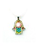Flower Hamsa Necklace by Ester Shahaf | Hamsa Necklace