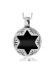 Silver Pendant with Star of David Onyx by HaAri Je... | Jewish Pendant