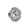 HaAri Silver Spinner Wedding Ring with Seven Blessin... | Jewish Rings