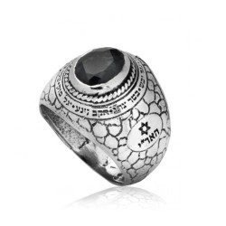 Haari Mans Silver Kabbalah Ring Snake Design with An... | Jewish Rings