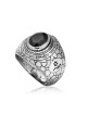 Haari Mans Silver Kabbalah Ring Snake Design with An... | Jewish Rings
