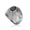 Haari Mans Silver Kabbalah Ring Snake Design with An... | Jewish Rings