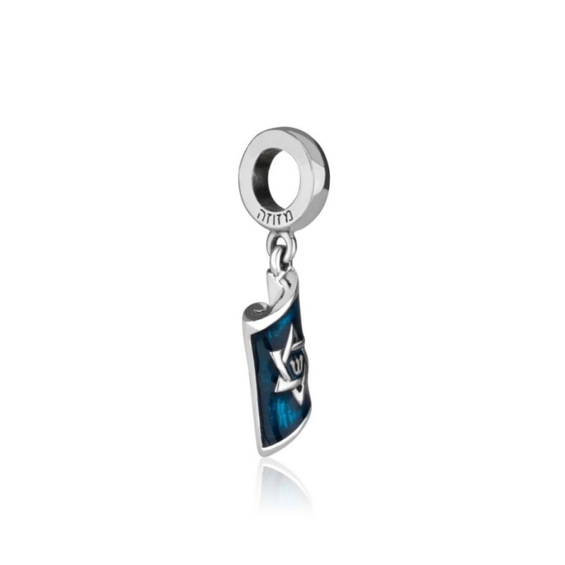 Sterling Silver Mezuzah Style Charm | Judaica Charms