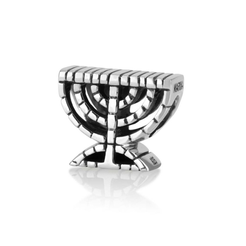 Sterling Temple Menorah Charm | Judaica Charms