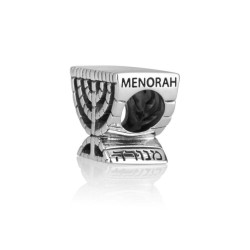 Sterling Temple Menorah Charm | Judaica Charms