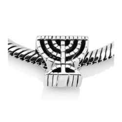 Sterling Temple Menorah Charm | Judaica Charms