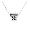 Sterling Temple Menorah Charm | Judaica Charms