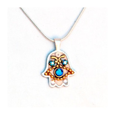 Evil Eye Hamsa Pendant by Ester Shahaf | Hamsa Necklace