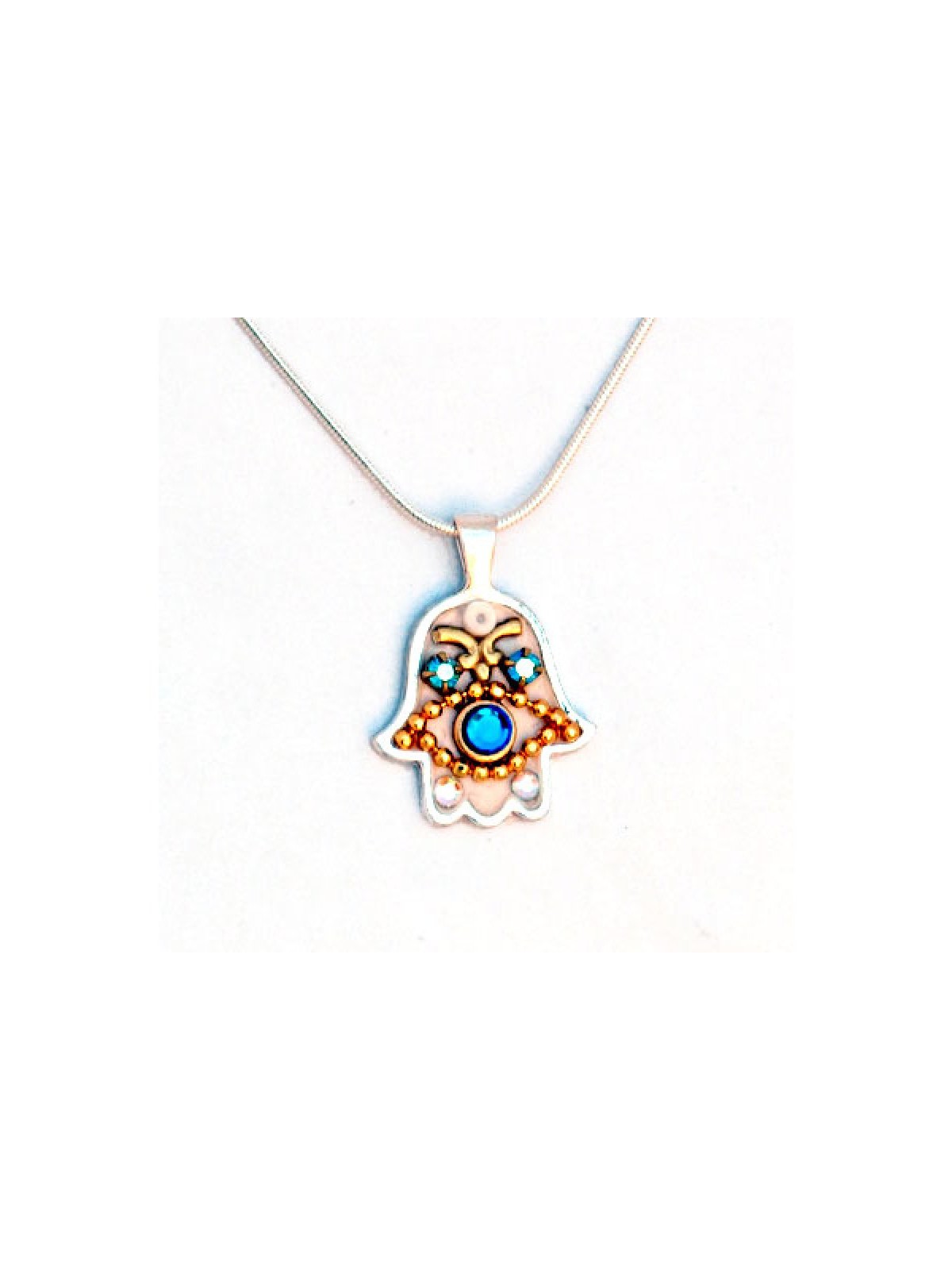 Evil Eye Hamsa Pendant by Ester Shahaf | Hamsa Necklace