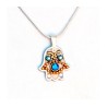 Evil Eye Hamsa Pendant by Ester Shahaf | Hamsa Necklace