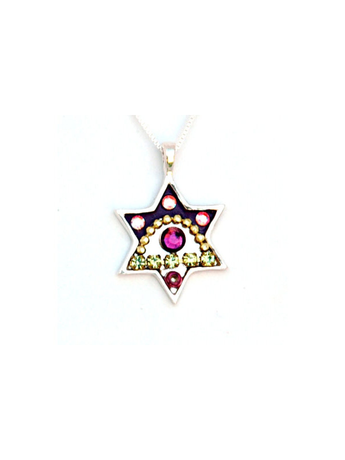 Black Violet Star of David Pendant by ... | Necklaces by Esther Shahaf
