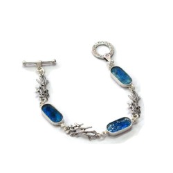 Michal Kirat Roman Glass Sterling Silver Brac... | Roman Glass Jewelry