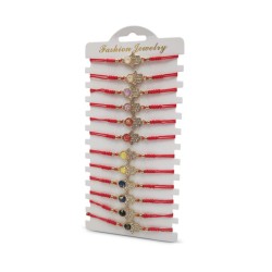 Good Luck Red Cord Bracelets Decorative Gold Hamsa... | Bracelet Packs